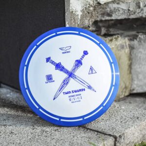 YIKUN Professional PDGA WFDF Disc Golf Tortoise Fruit Line Fairway Distance Driver 170-175g TWIN SWORDS BLUE 12 | 5 | -1 | 2 - Image 4