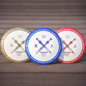 YIKUN Professional PDGA WFDF Disc Golf Tortoise Fruit Line Fairway Distance Driver 170-175g TWIN SWORDS BLUE 12 | 5 | -1 | 2 - Image 8