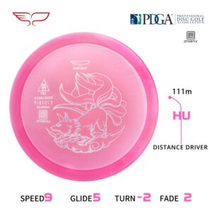 YIKUN Professional PDGA WFDF Disc Golf Distance Driver Fairway Driver 165-175g HU Red  9 | 5 | -2 | 2 - Image 2