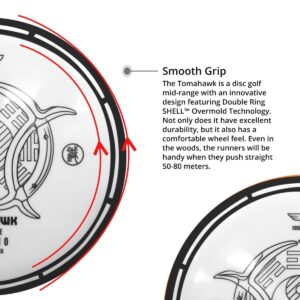 YIKUN Professional PDGA WFDF Disc Golf Midrange Tortoise Line Tomahawk 170-175g Grey  5 | 6 | 0 | 0 - Image 3